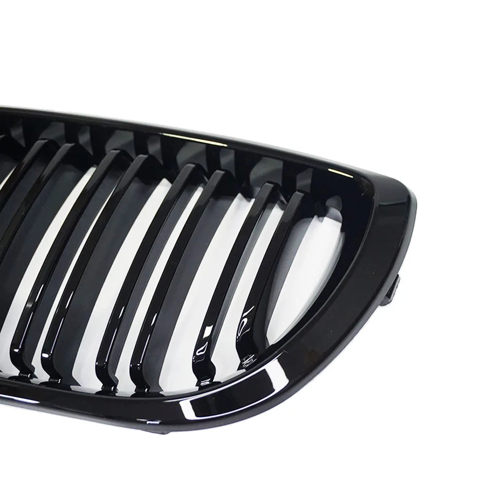 1 paire de calandres avant double lamelle noir brillant pour BMW Série 3 E46 2002-2005