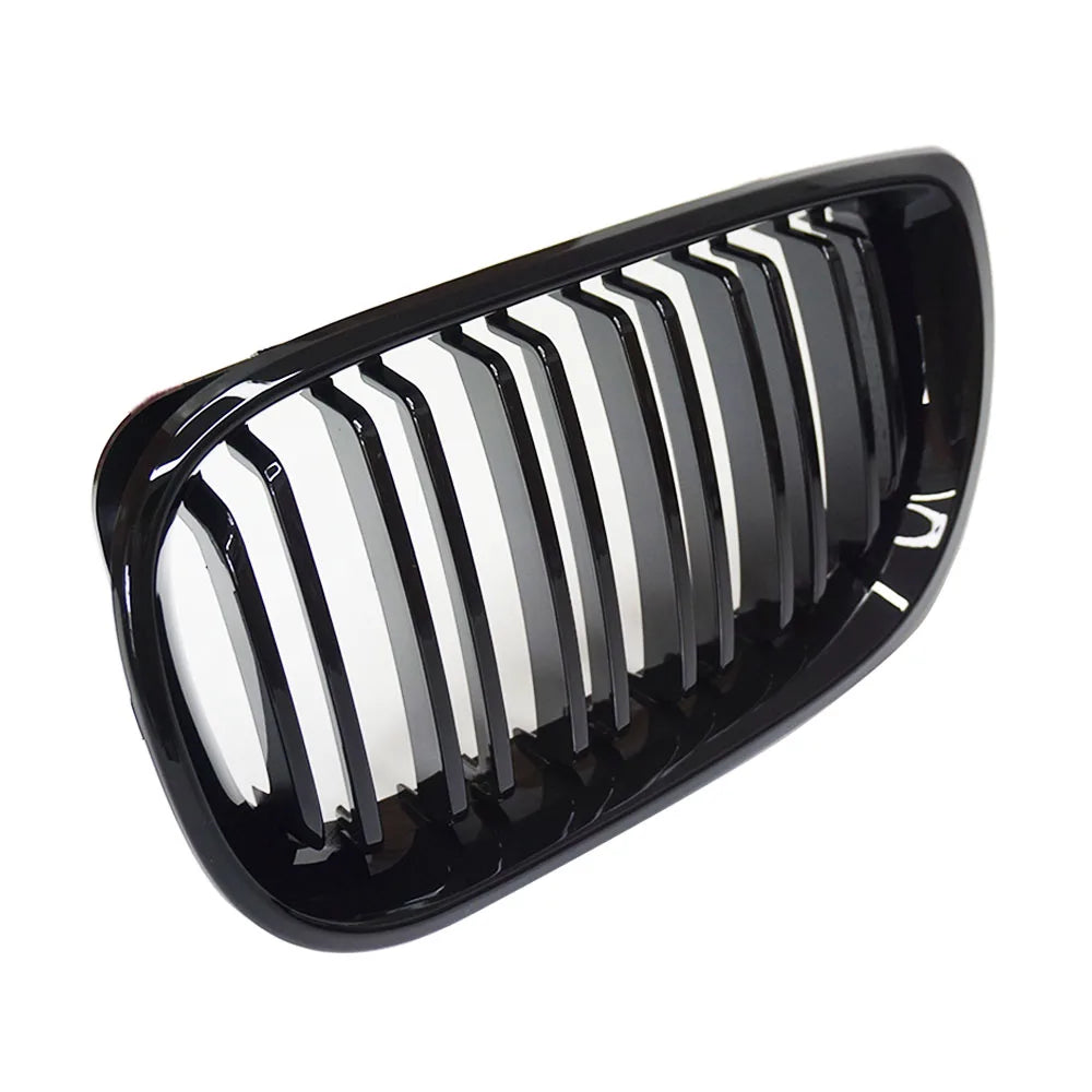 1 paire de calandres avant double lamelle noir brillant pour BMW Série 3 E46 2002-2005