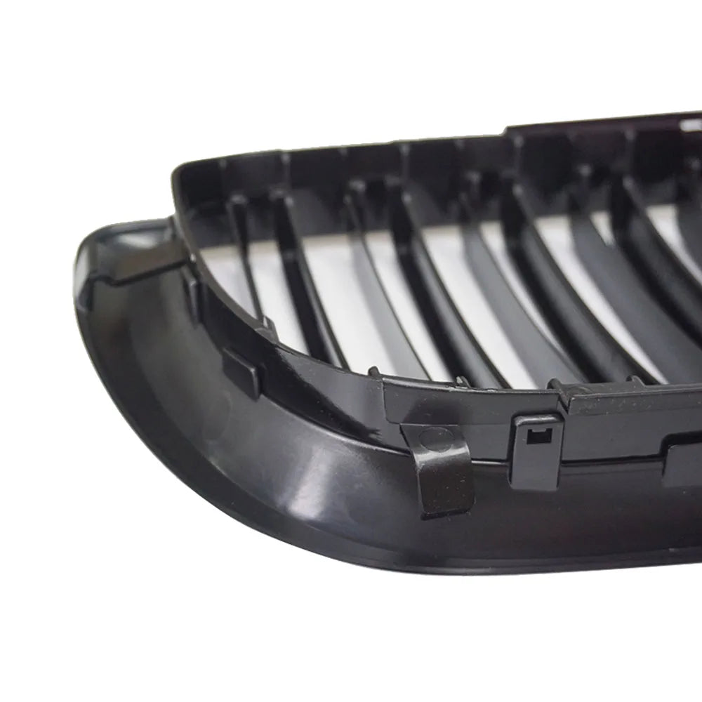 1 paire de calandres avant double lamelle noir brillant pour BMW Série 3 E46 2002-2005