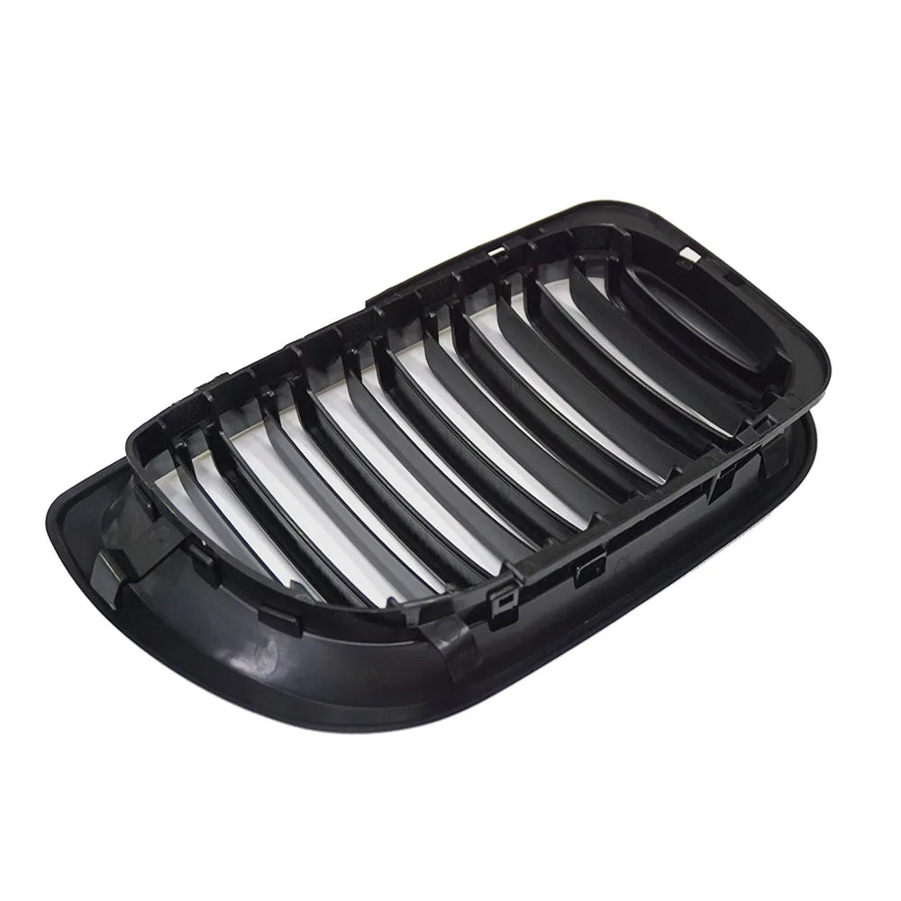 1 paire de calandres avant double lamelle noir brillant pour BMW Série 3 E46 2002-2005